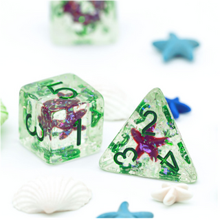 Ocean Sparkle Starfish RPG Dice Set
