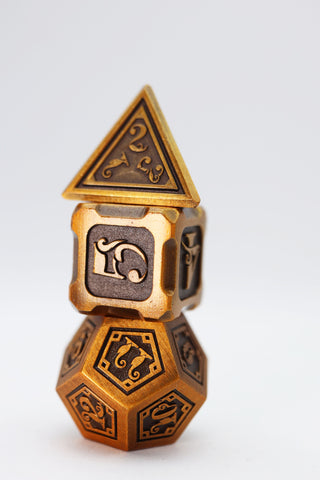 Alchemist Metals RPG Dice Set: Gold