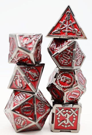 Crossed Swords: Blood Sword - Metal RPG Dice Set