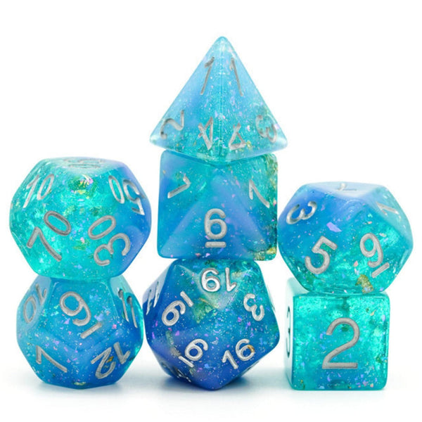 Blue & Green Seabed Treasure RPG Dice Set