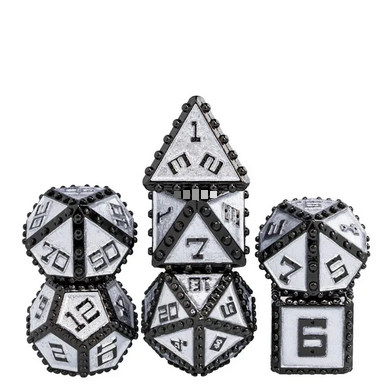 Brigandine Armor: Order of the Judge - Metal RPG Dice Set