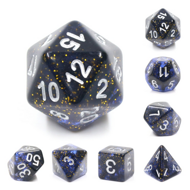 Clear Night Sky RPG Dice Set