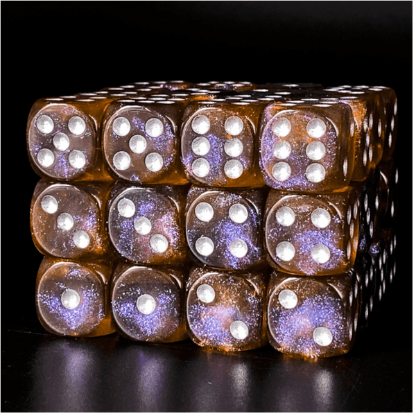 12 piece Pip D6's - Ether Glitter