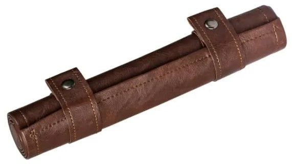 Brown Roll Up Leatherette Dice Mat