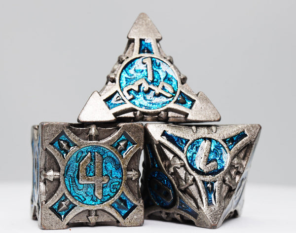 Quiver of Arrows: Cybernetic Arrow - Metal RPG Dice Set