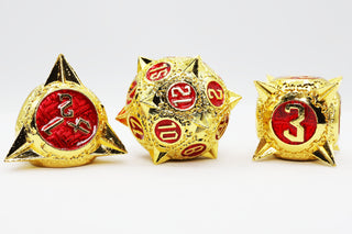 Meteor Storm: Solar Ruby - Metal RPG Dice Set