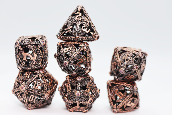 Trees of Virtue: Tree of Tolerance - Hollow Metal RPG Dice Set