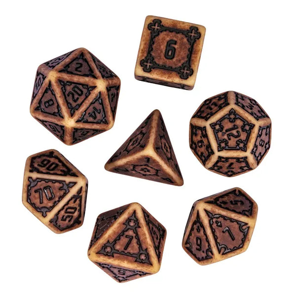 Huge Parchment Castle Dice Set - 25mm