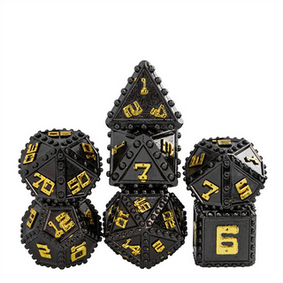 Brigandine Armor: Shadow - Metal RPG Dice Set