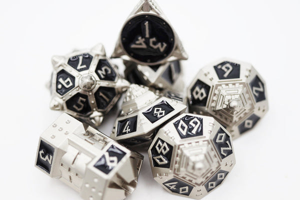 Dice 51: Onyx Ethers - Metal RPG Dice Set