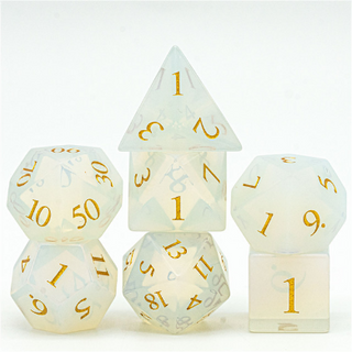 Opalite - Gemstone Engraved with Gold