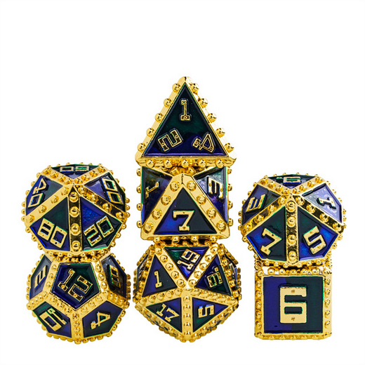 Brigandine Armor: Prince - Metal RPG Dice Set