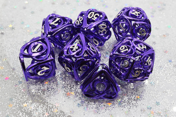 Hollow Hearts: Purple - Metal RPG Dice Set FBG4413