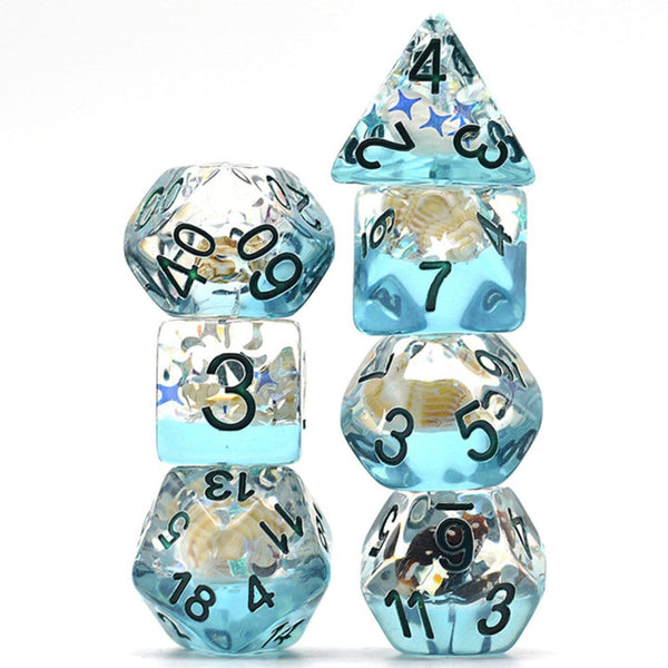 Blue Beach Conch RPG Dice Set