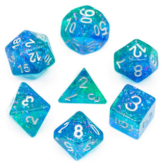 Ocean Glitter Dice Set