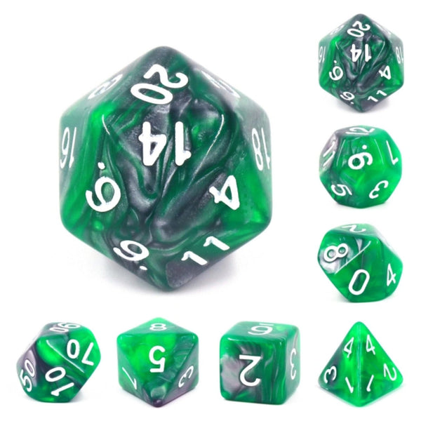 Emerald Ore RPG Dice Set