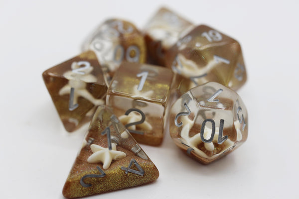 Starfish & Gold Sand RPG Dice