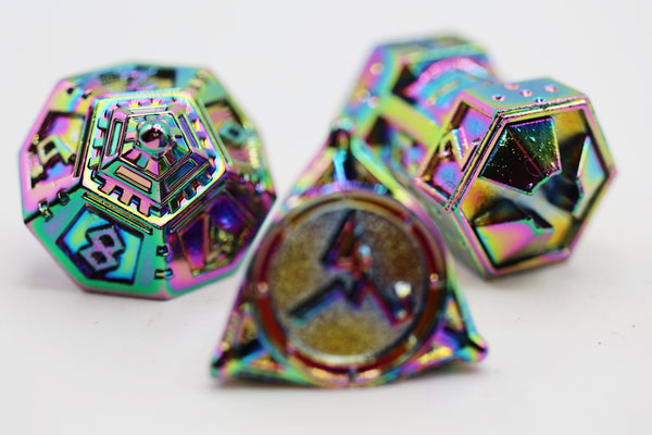 DICE 51: HOLOGRAPHIC PROJECTION - METAL RPG DICE SET