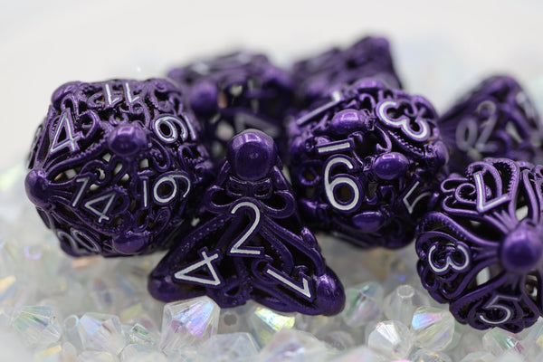 Mind Eater Hollow RPG Dice Set - Electric Purple