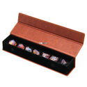 Magnetic Dice Vault - Brown Leatherette