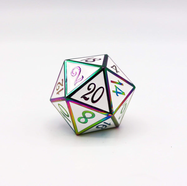 D20 Burnt Opal with White - 35mm Extra Large